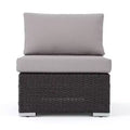 Christopher Knight Home 3pc Santa Rosa Wicker Outdoor Patio Sectional Sofa Gray/Light Gray