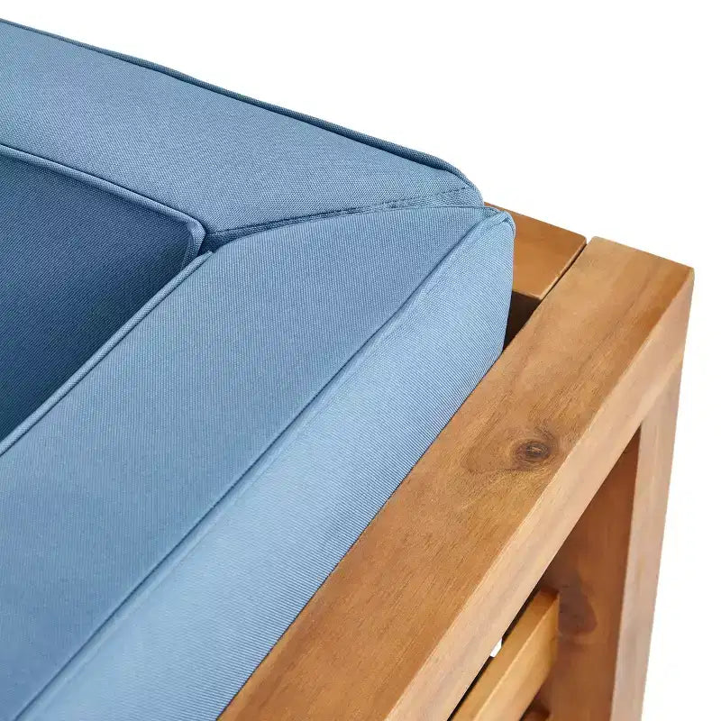 GDFStudio Cascada Canapé de Conversation Sectionnel d'Extérieur 5 Places en Bois d'Acacia avec Coussins