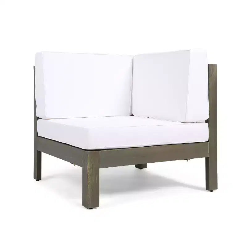 Christopher Knight Home Oana – Causeuse et table basse d'extérieur en bois d'acacia avec coussins