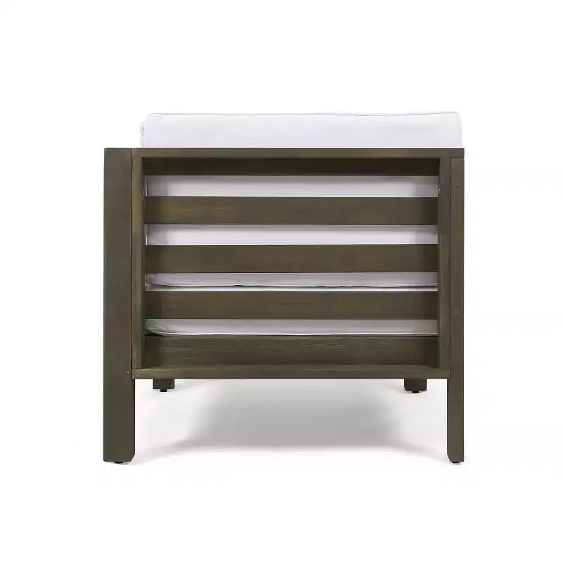 Christopher Knight Home Oana – Causeuse et table basse d'extérieur en bois d'acacia avec coussins