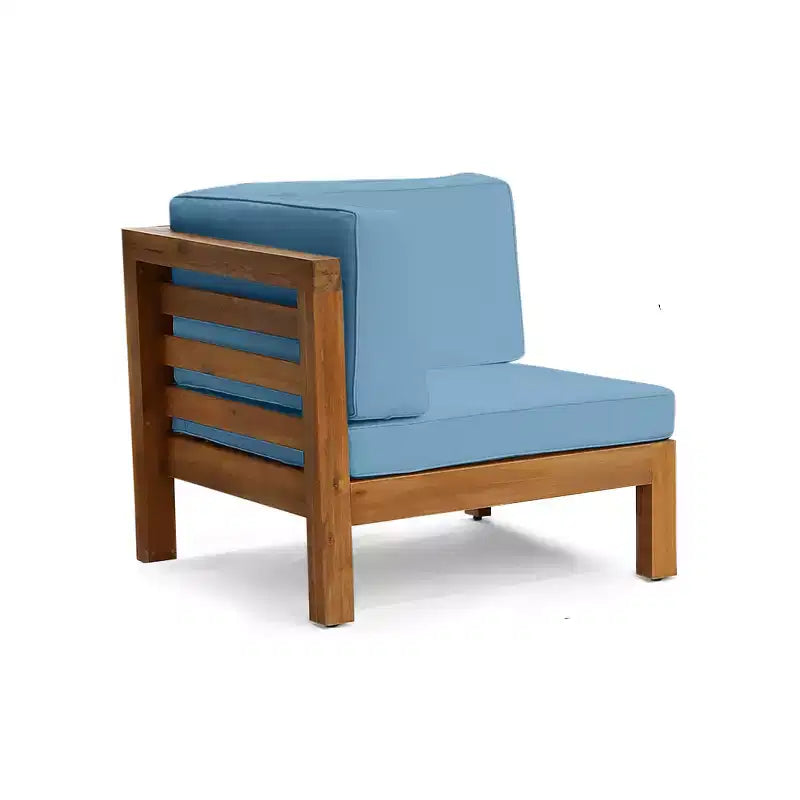 Christopher Knight Home Oana – Causeuse et table basse d'extérieur en bois d'acacia avec coussins