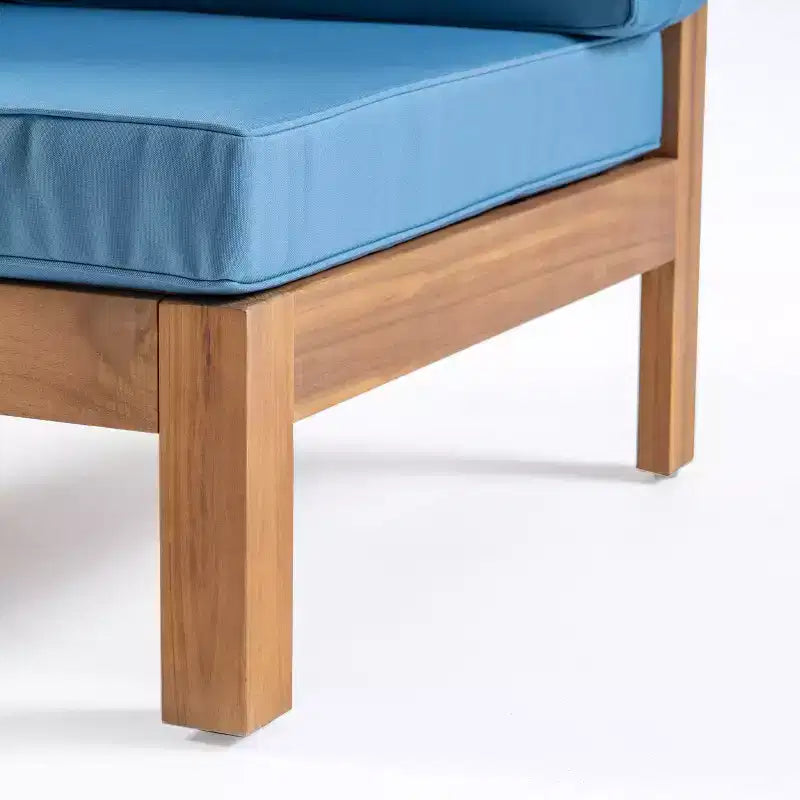 Christopher Knight Home Oana – Causeuse et table basse d'extérieur en bois d'acacia avec coussins