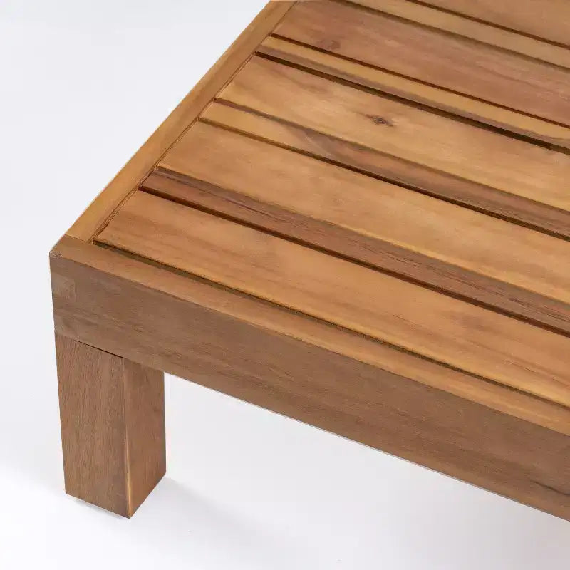 Christopher Knight Home Oana – Causeuse et table basse d'extérieur en bois d'acacia avec coussins