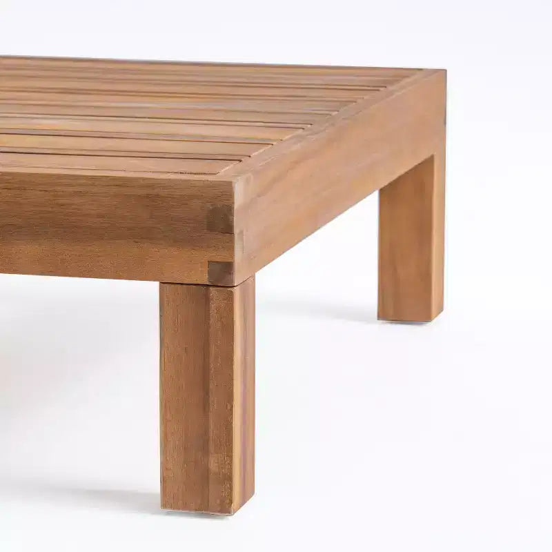 Christopher Knight Home Oana – Causeuse et table basse d'extérieur en bois d'acacia avec coussins