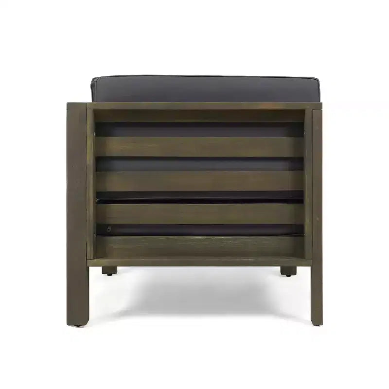 Christopher Knight Home Oana – Causeuse et table basse d'extérieur en bois d'acacia avec coussins