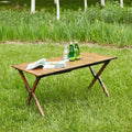 1-piece Folding Outdoor Table,Lightweight Aluminum Roll-up Rectangular Table for indoor, Outdoor Camping