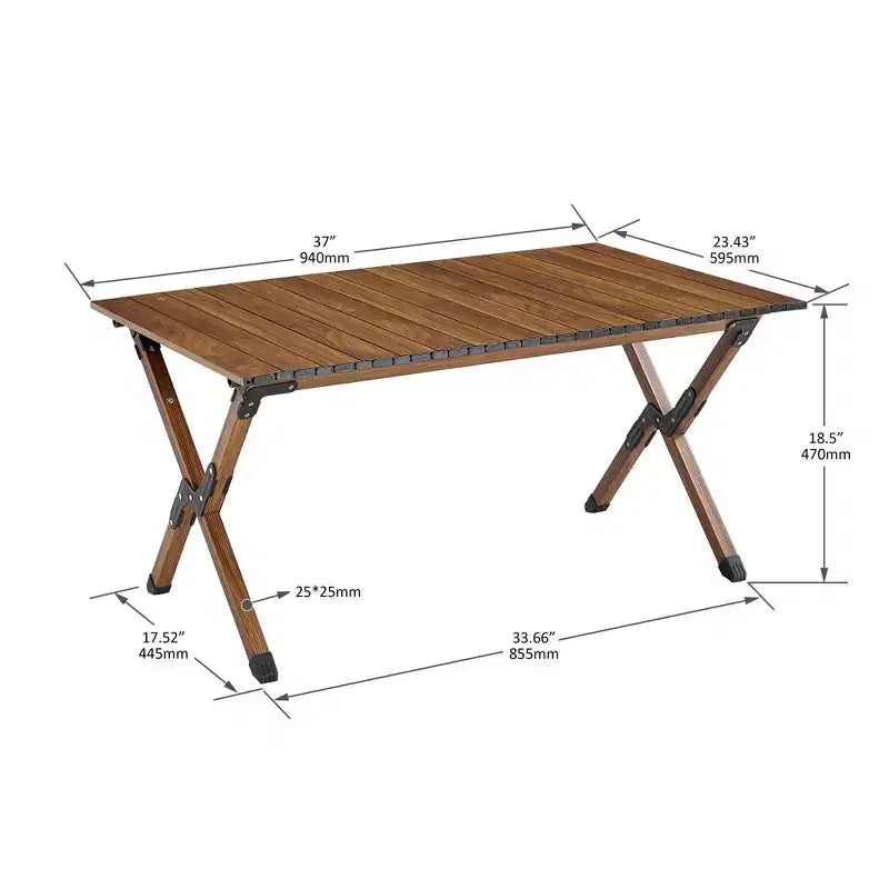 Table de camping pliable en aluminium 1 pièce, légère et rectangulaire, pour l'intérieur et l'extérieur