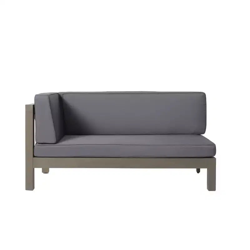 Christopher Knight Home Lyra Canapé d'angle sectionnel 4 places en bois d'acacia d'extérieur avec coussins