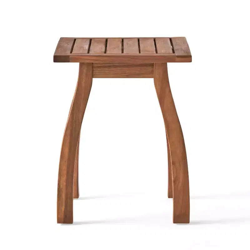 Christopher Knight Home Callum Chaises de club de patio 3 pièces transitionnelles en bois d'acacia avec table d'appoint rectangulaire