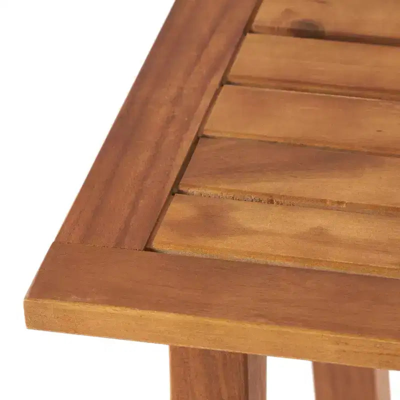 Christopher Knight Home Callum Chaises de club de patio 3 pièces transitionnelles en bois d'acacia avec table d'appoint rectangulaire