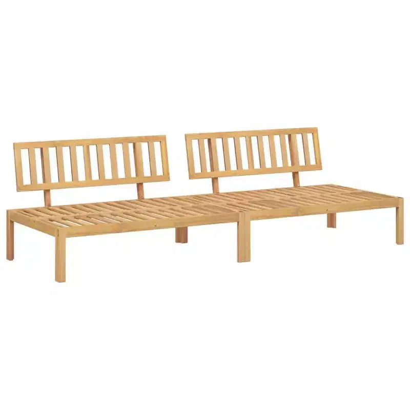 vidaXL Patio Pallet Middle Sofas 2 pcs - Acacia Wood - Modular Design for Garden/Patio/Terrace - 47.2x36.2x27.2