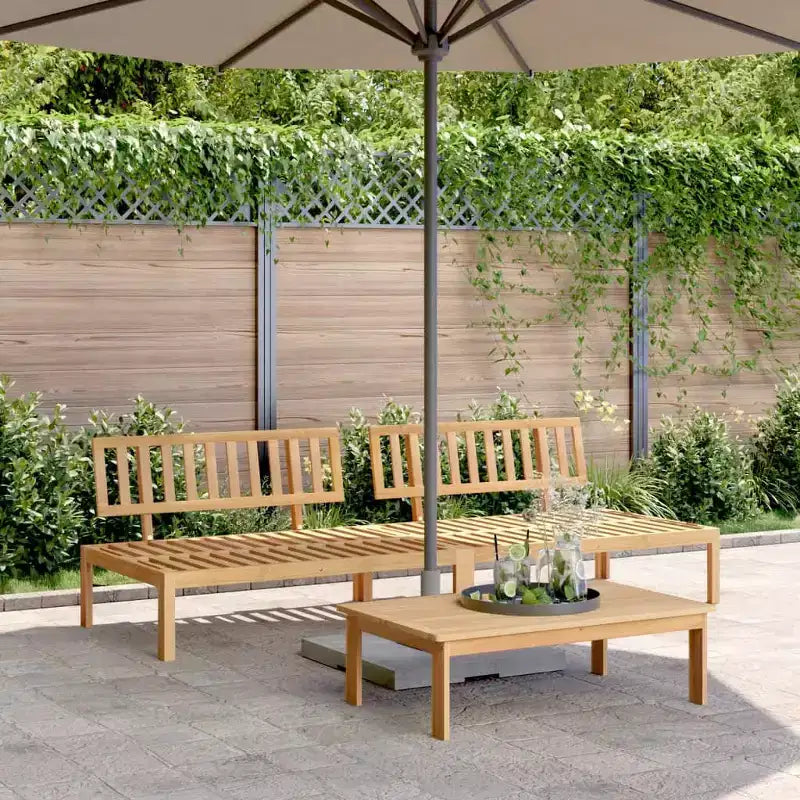vidaXL Canapés centraux de palette de patio 2 pcs - Bois d'acacia - Conception modulaire pour jardin/patio/terrasse - 47,2x36,2x27,2