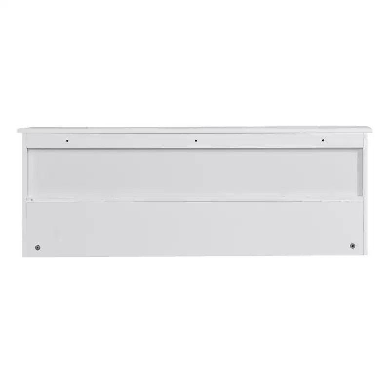 Porte-manteau mural blanc pour entrée avec 4 crochets doubles, étagère de rangement en bois pour salon