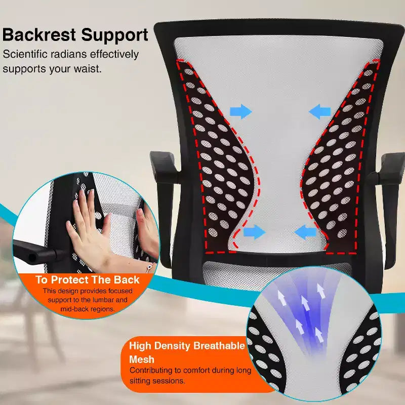 Chaise de Dessin Chaise de Bureau Haute avec Hauteur Réglable et Dossier en Maille Respirante