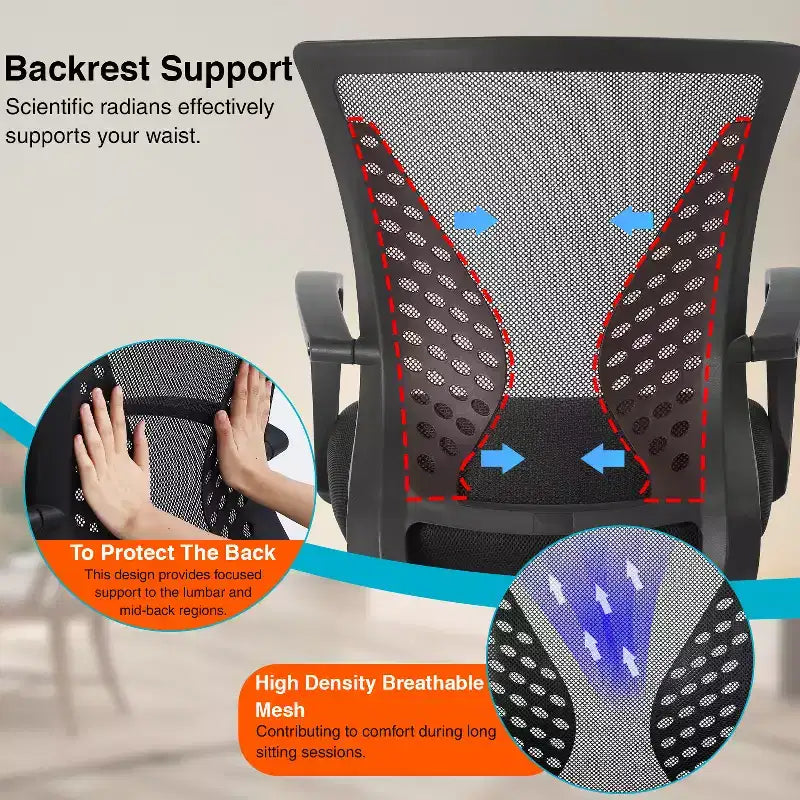 Chaise de Dessin Chaise de Bureau Haute avec Hauteur Réglable et Dossier en Maille Respirante