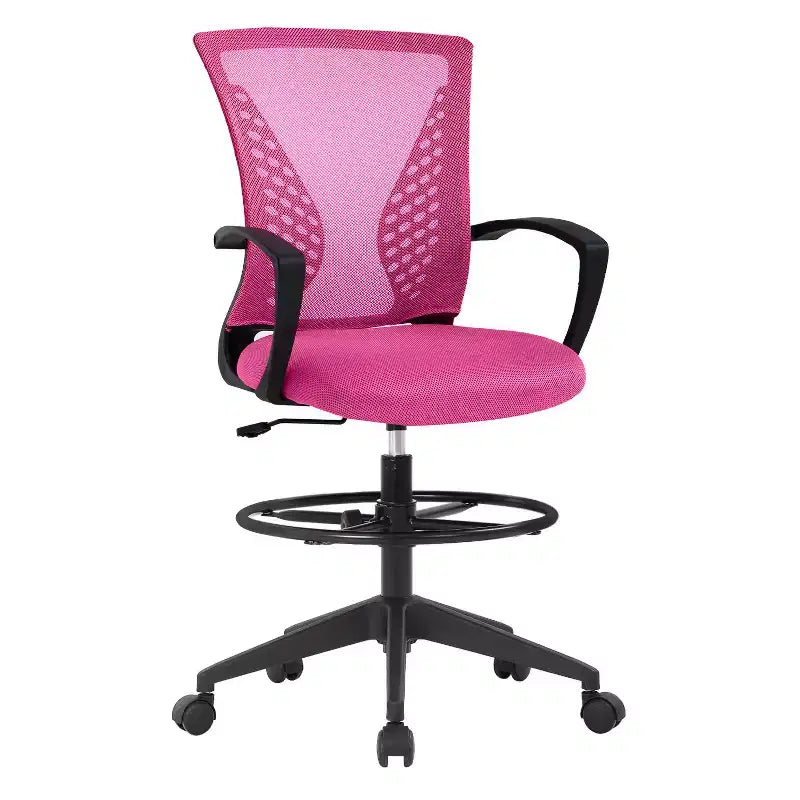 Chaise de Dessin Chaise de Bureau Haute avec Hauteur Réglable et Dossier en Maille Respirante