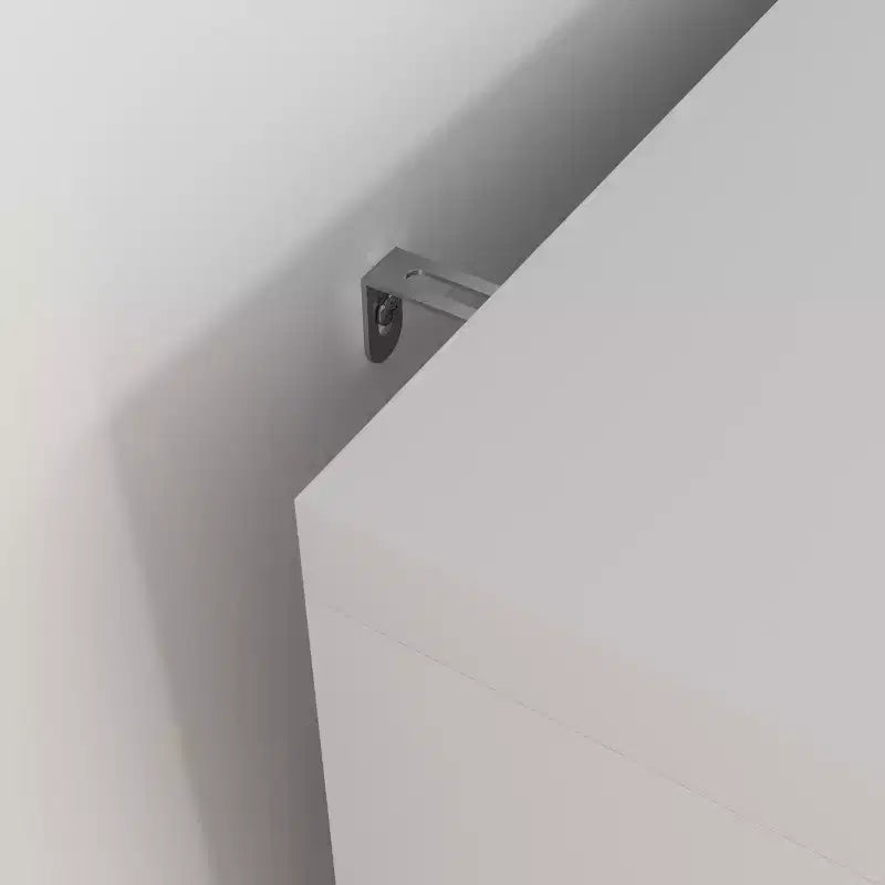 Grande bibliothèque avec portes en verre trempé et étagères réglables, armoire en MDF peint noir à 4 portes pour salon/chambre