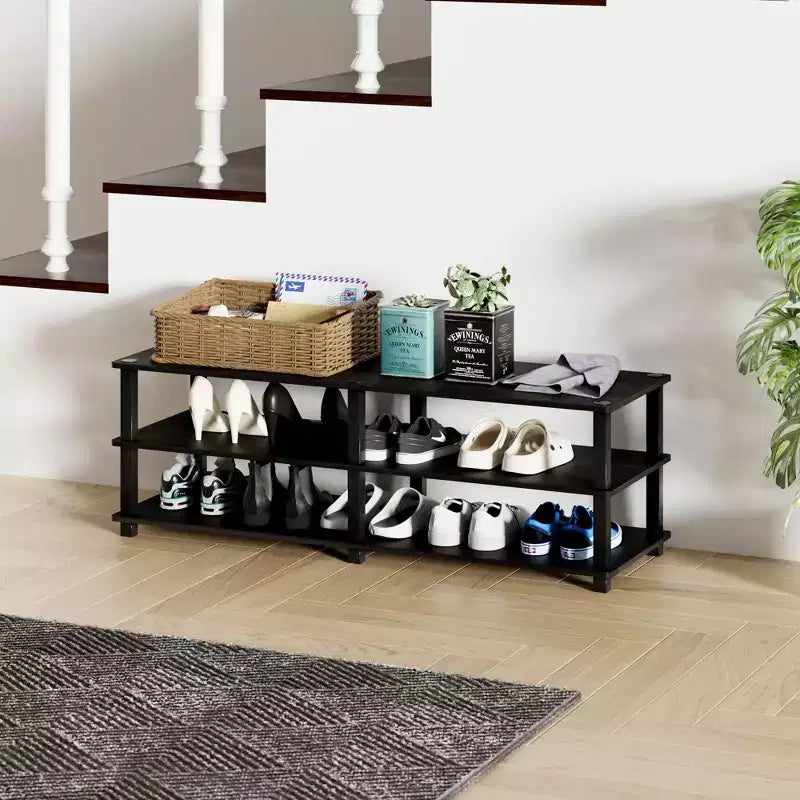 Meuble de Rangement à Chaussures 3 Niveaux pour Placard et Entrée - Peut Contenir 15 Paires - Facile à Assembler