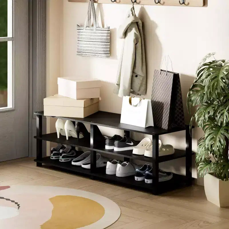 Meuble de Rangement à Chaussures 3 Niveaux pour Placard et Entrée - Peut Contenir 15 Paires - Facile à Assembler