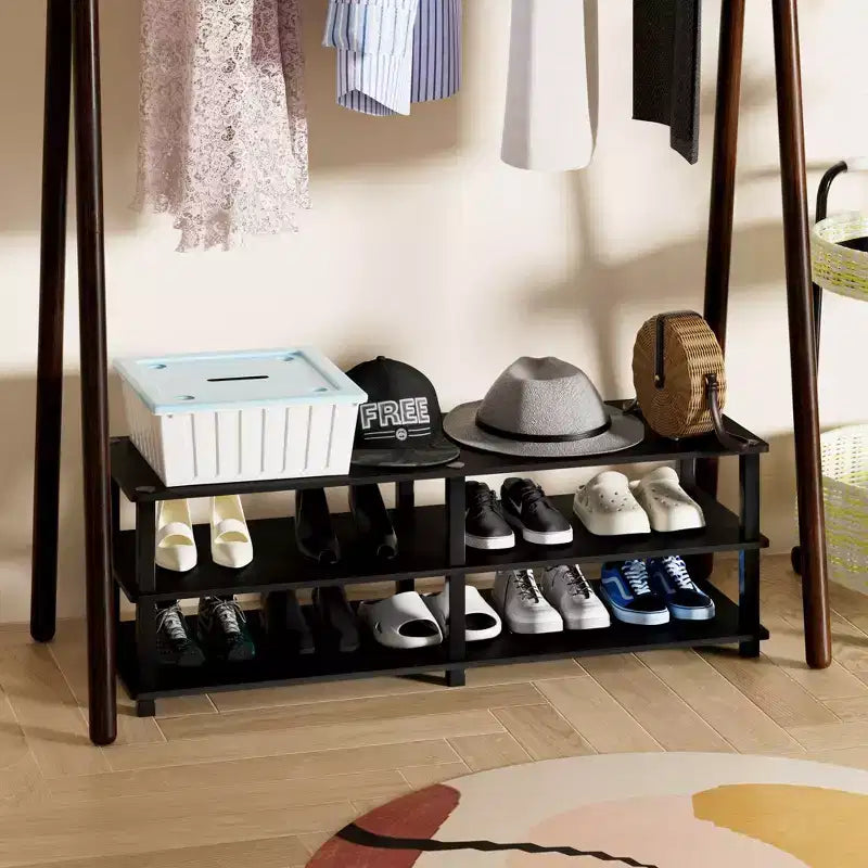 Meuble de Rangement à Chaussures 3 Niveaux pour Placard et Entrée - Peut Contenir 15 Paires - Facile à Assembler
