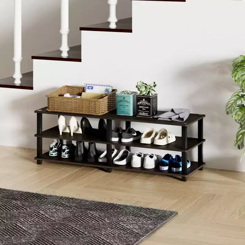 Meuble de Rangement à Chaussures 3 Niveaux pour Placard et Entrée - Peut Contenir 15 Paires - Facile à Assembler