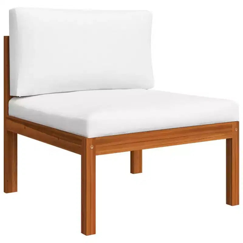 vidaXL Salon de jardin modulaire avec coussins en bois d'acacia massif