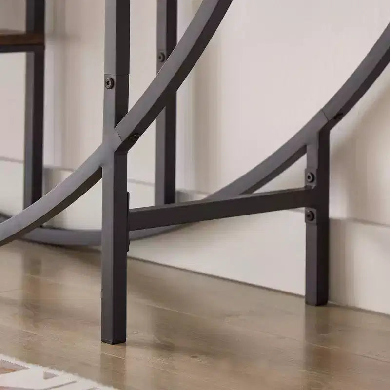 Étagère de rangement en métal à 5 niveaux, étagère à plantes, pour salon intérieur, terrasse, jardin, balcon. Marron rustique.