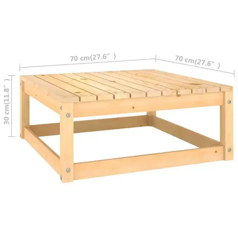 vidaXL Ensemble de canapés de jardin avec coussins en pin massif - Naturel avec coussin