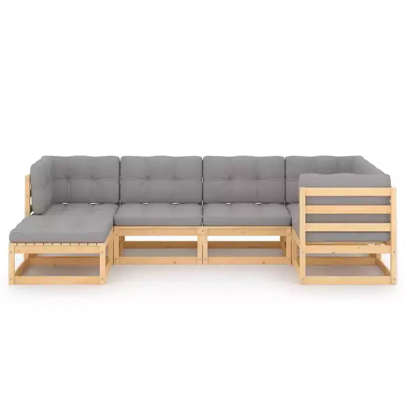vidaXL Salon de jardin modulaire en pin massif moyenne taille