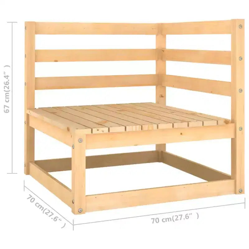 vidaXL Salon de jardin modulaire en pin massif moyenne taille