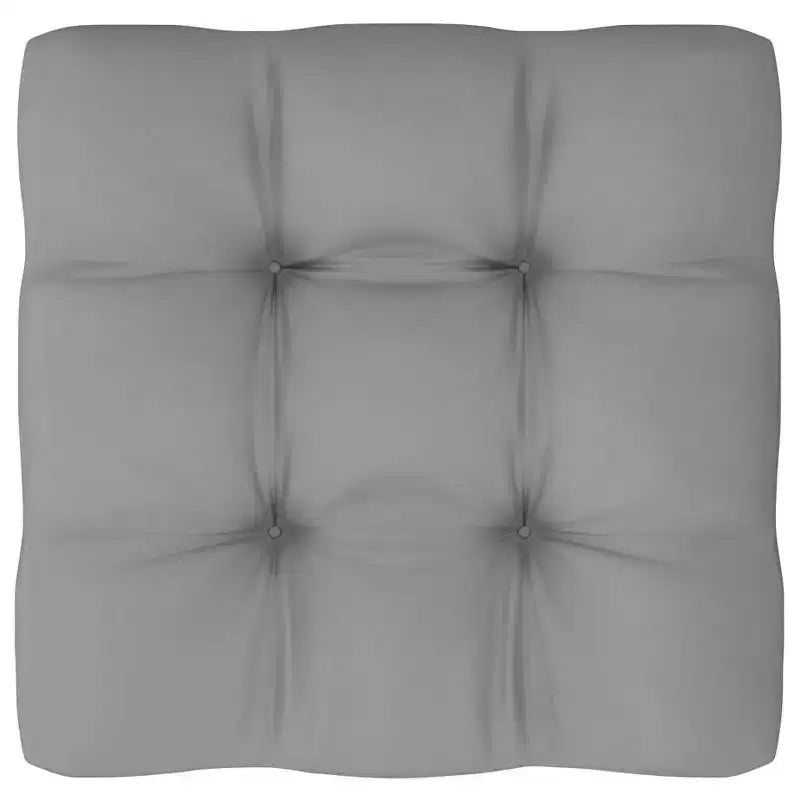 vidaXL Salon de jardin en pin naturel, pin massif gris, polyester