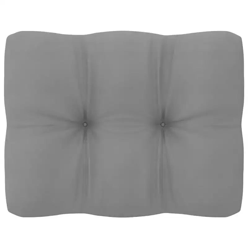 vidaXL Salon de jardin en pin naturel, pin massif gris, polyester