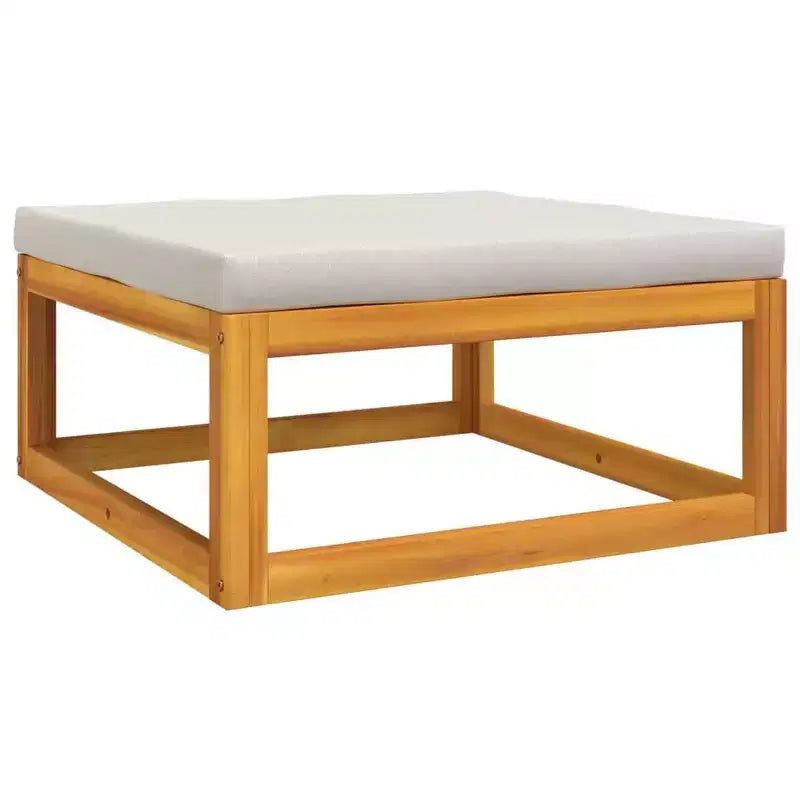 vidaXL - Salon de jardin 7 pièces - Coussins gris clair, bois d'acacia massif, conception modulaire - Canapé-lit, Table basse