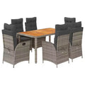 vidaXL Garden Dining Set Grey