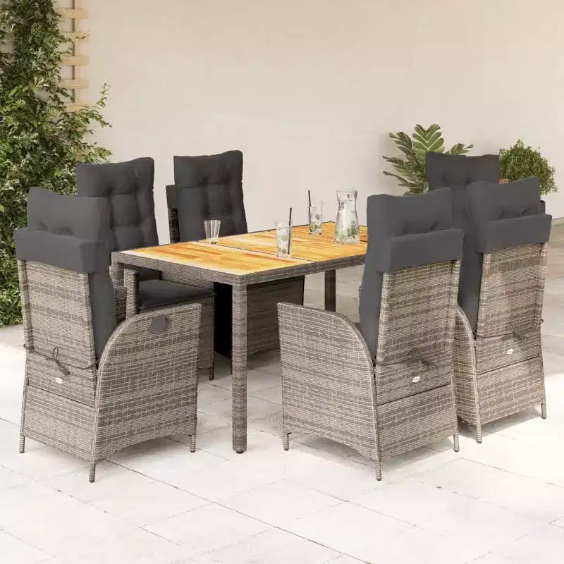 vidaXL Salon de jardin gris