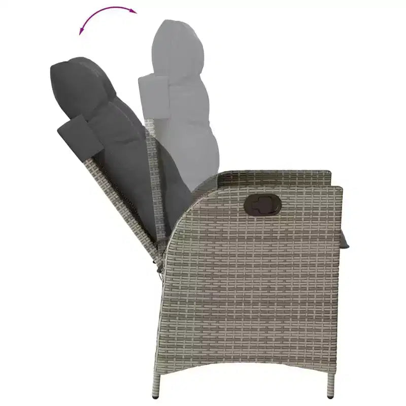 vidaXL Salon de jardin gris