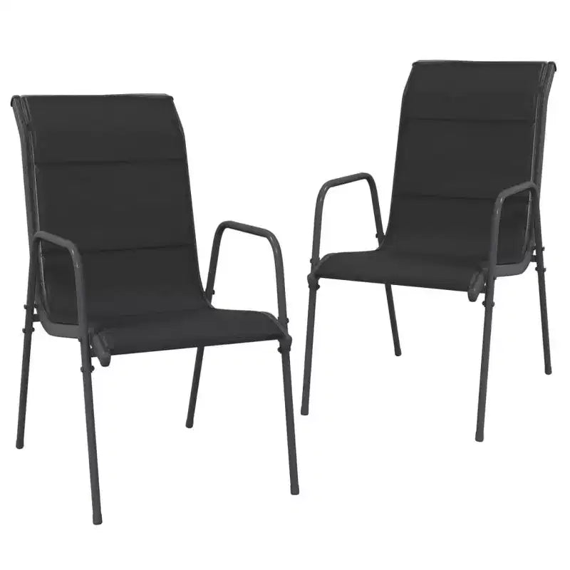 vidaXL Salon de jardin noir et anthracite