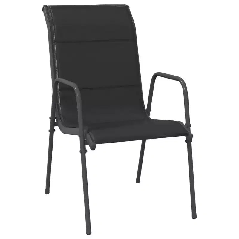 vidaXL Salon de jardin noir et anthracite
