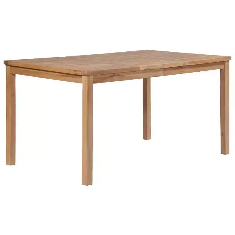 vidaXL Salon de jardin Teck massif Teck naturel Taille moyenne