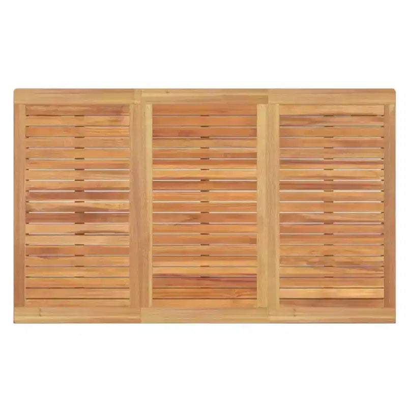vidaXL Salon de jardin Teck massif Teck naturel Taille moyenne