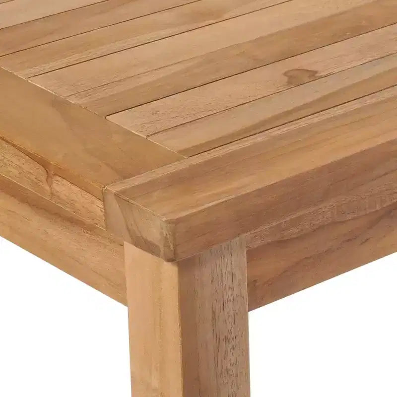 vidaXL Salon de jardin Teck massif Teck naturel Taille moyenne