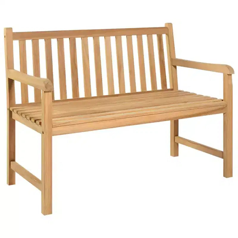 vidaXL Salon de jardin Teck massif Teck naturel Taille moyenne