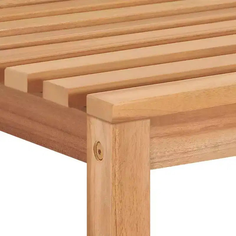 vidaXL Salon de jardin Teck massif Teck naturel Taille moyenne