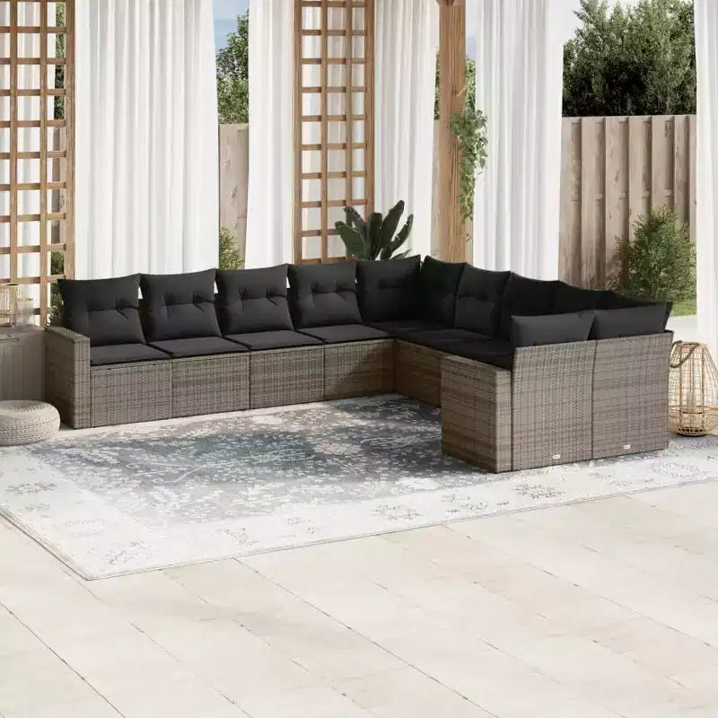 vidaXL Salon de jardin gris