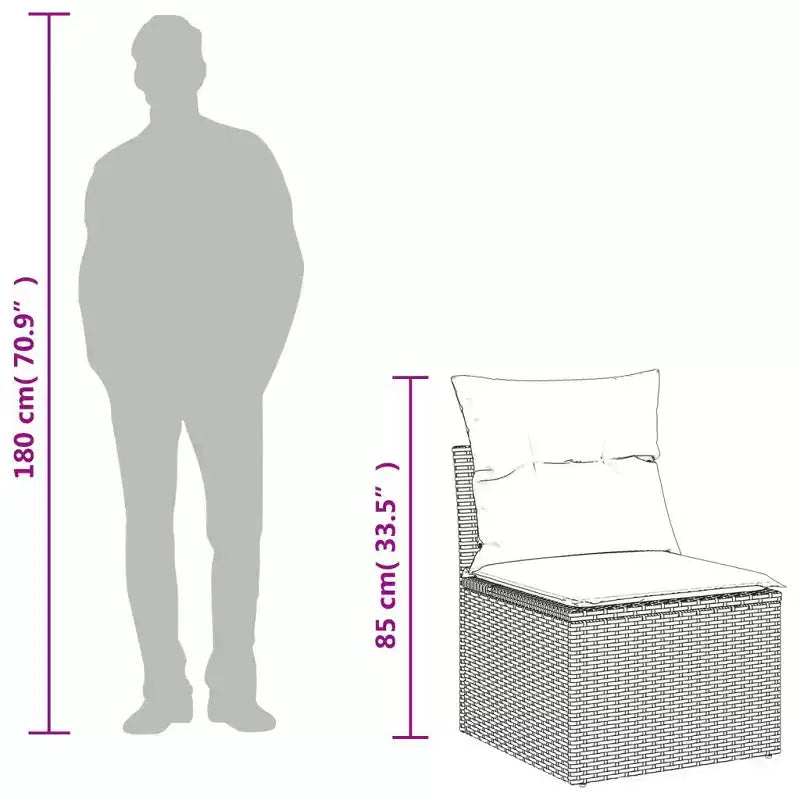 vidaXL Salon de jardin beige