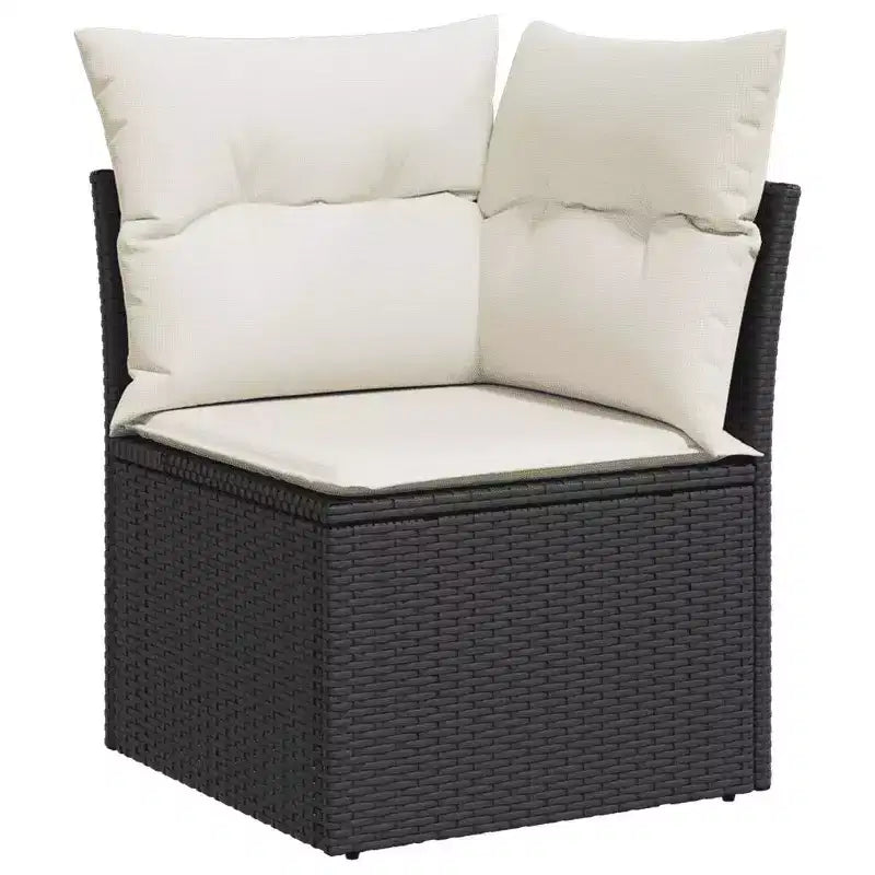 vidaXL Salon de jardin noir