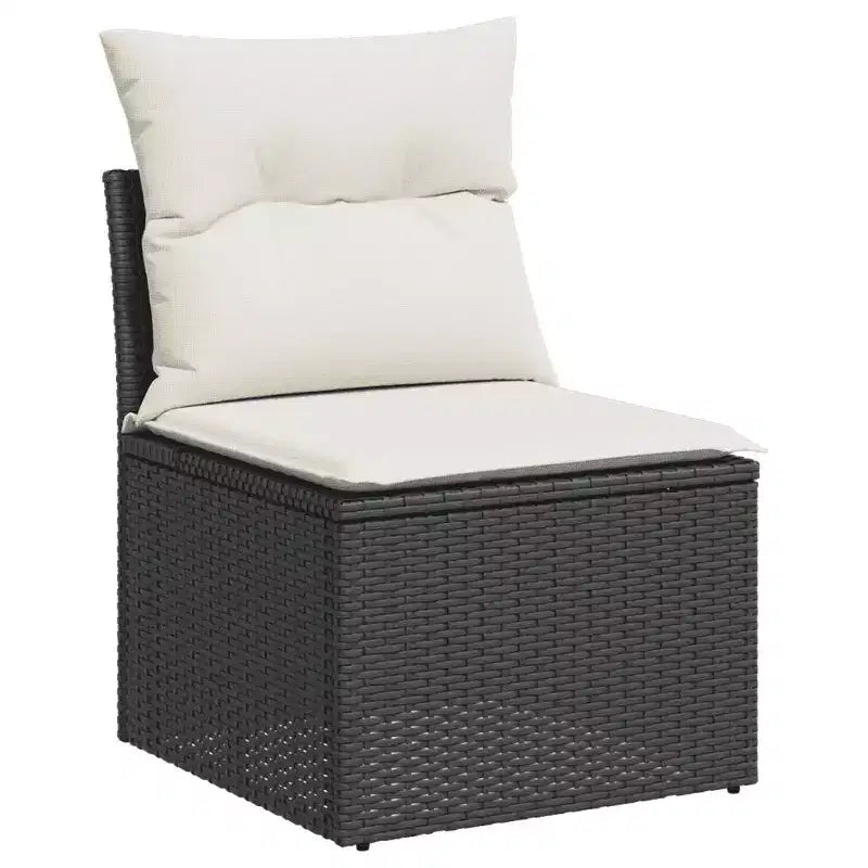 vidaXL Salon de jardin noir