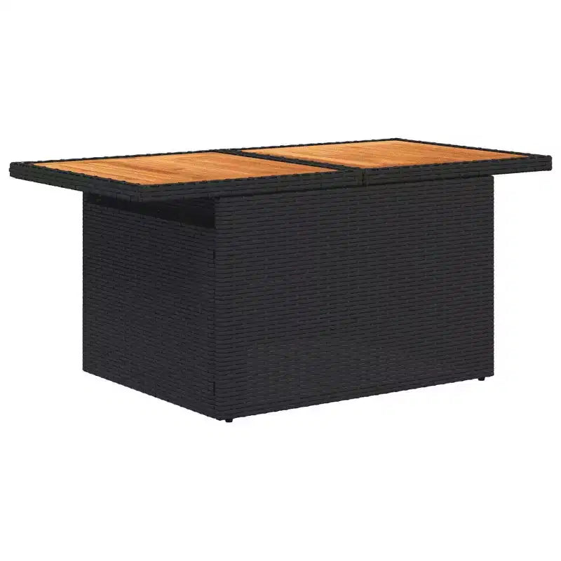 vidaXL Salon de jardin noir