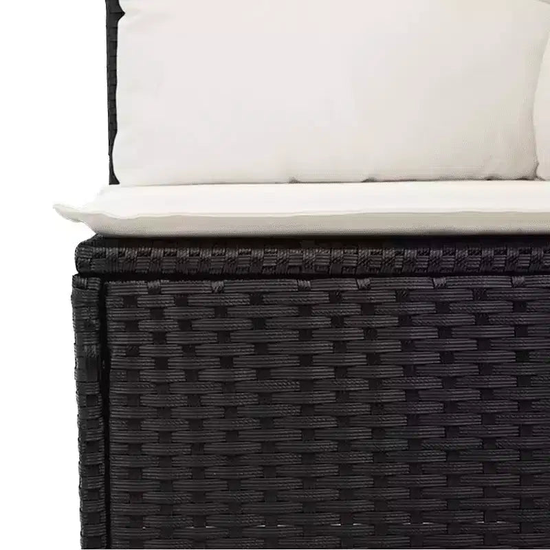 vidaXL Salon de jardin noir