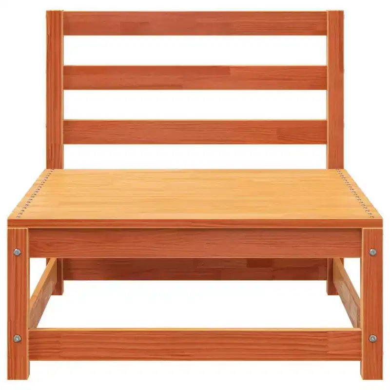 vidaXL Canapé de jardin Marron cire Bois de pin massif 2 places Modulable